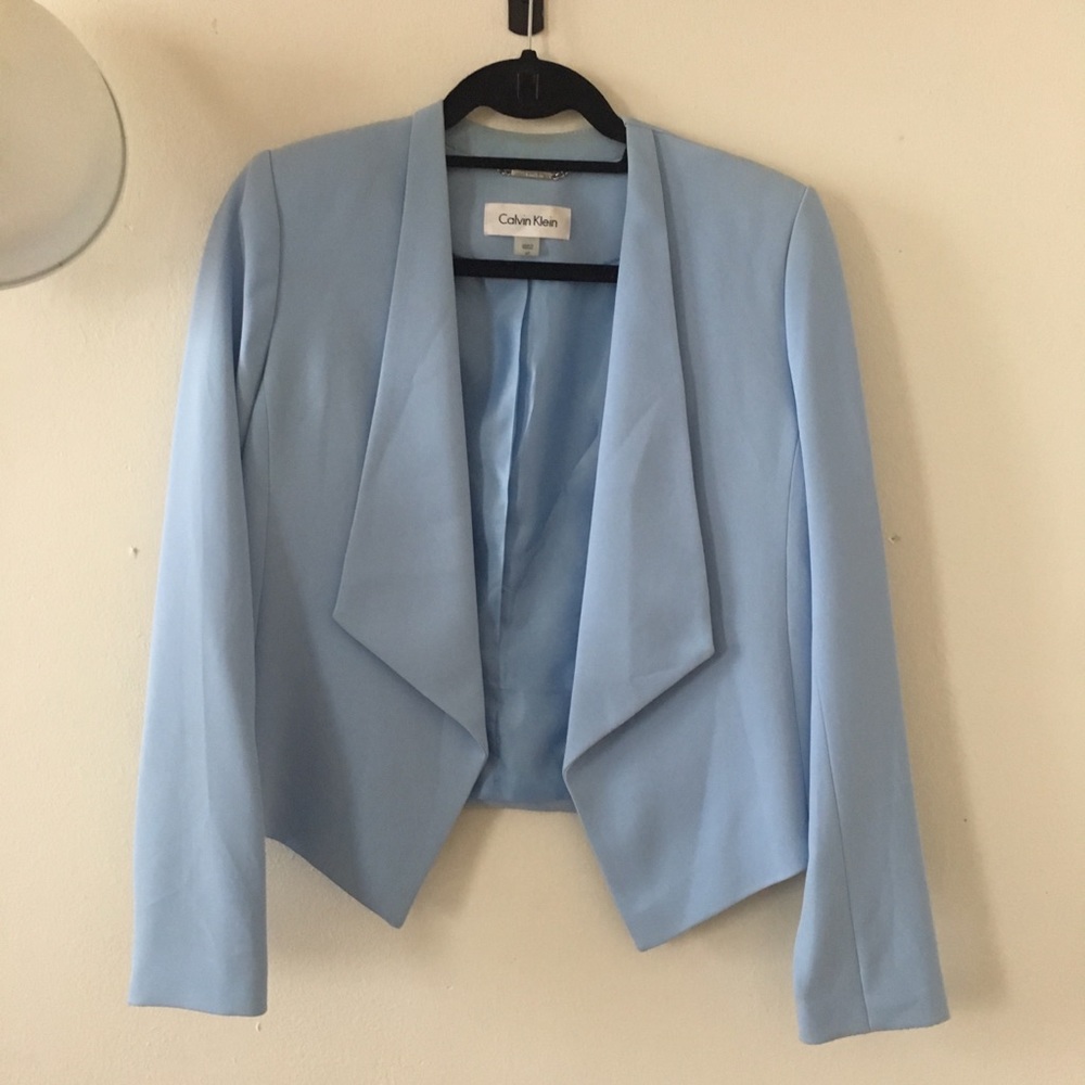 Calvin Klein pastel blue suit jacket